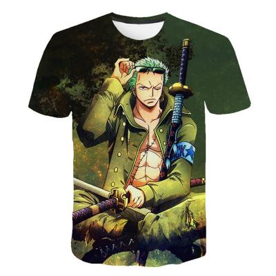 China One Piece Anti-Wrinkle 3D Cartoon 3d T-shirt High Quality Images Printed 3D T-shirt For Man for sale