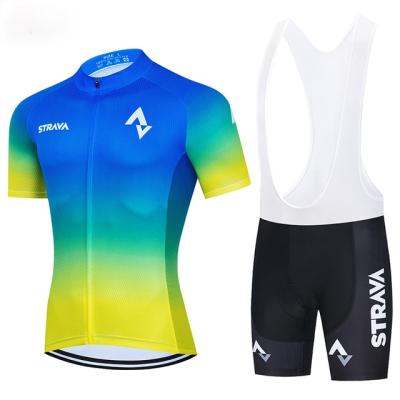 China Summer Breathable Men's Cycling Suit With Bib Shorts Tights Triathlon Bike Clothing Breathable Suit for sale