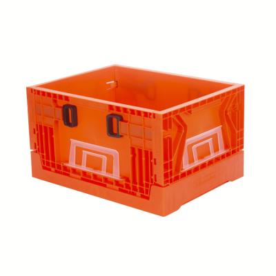 China 54L/21L Injection Molding Minimalist Folding Plastic Storage Container Pallet Box Convenient Book Storage Box For Office for sale