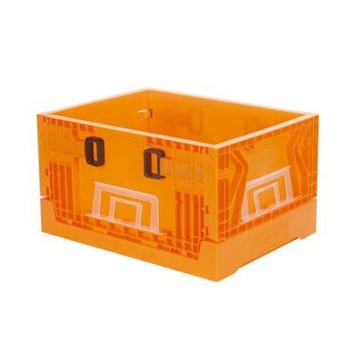 China Plastic Color Injection Molding Storage Basket Organizer Viable Custom Foldable Box Crates for sale