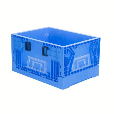 China Stackable Crate Design 54L/21L Japanese Waterproof Collapsible Oversize Plastic Pallet Box Crate Storage For Fruit for sale