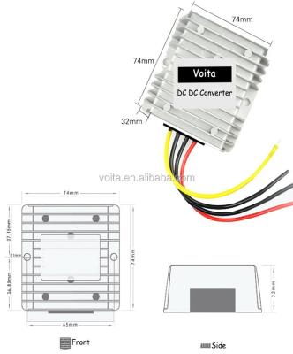 China Top selling motor 30a 12/24v dc car regulator to 7.5v dc converter with aluminum shell for sale