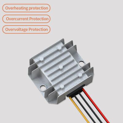 China Aluminum Alloy Shell 12V 24V to 6V 5A Buck DC DC Converter Step Down Regulator for Solar Car for sale