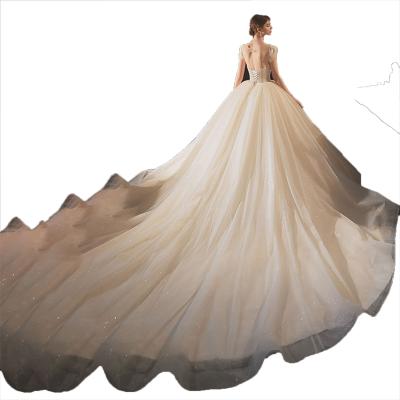 China Classic Anti-Static Lace Up Women Dresses Wedding Elegant Ball Gown Dubai Women Wedding Dresses for sale