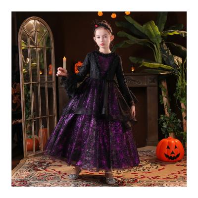 China Anti-wrinkle Customization Girl Party Glitter Dress Halloween Lolita Tulle Flower Dress Girl High Quality for sale