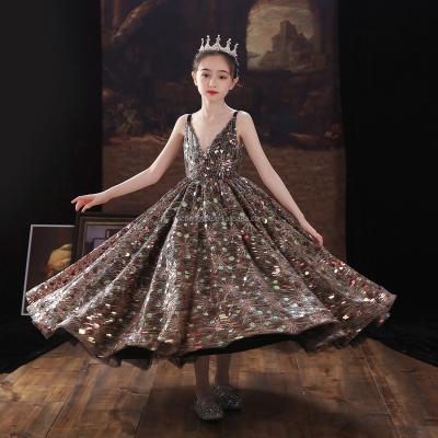 China Anti-wrinkle dress for kids girls kids party spaghetti strap kids princess dress for party for sale