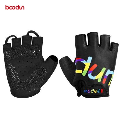 China Customized HBG 1227 Child Glove Kids Mountain Bike Riding Wear-Resistance Cycling Glove Wear-Resistant For Kids Bicycle Gloves Half Finger for sale