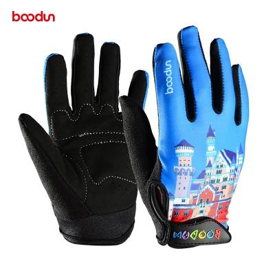 China Kid Children Cycling Gloves , Custom Full Finger Bicycle Glove For Kids for sale