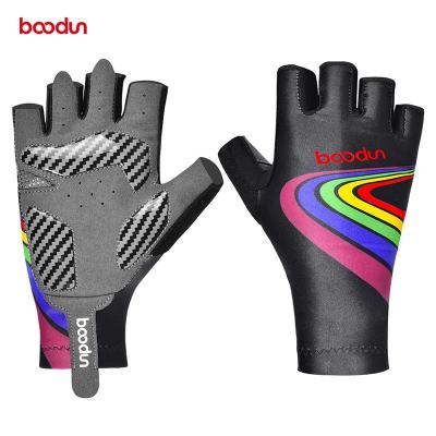 China Manufacturer Custom Breathable Kids Wear Racing Kart Bike Gloves With Short Finger Cycling Gloves For Kid for sale