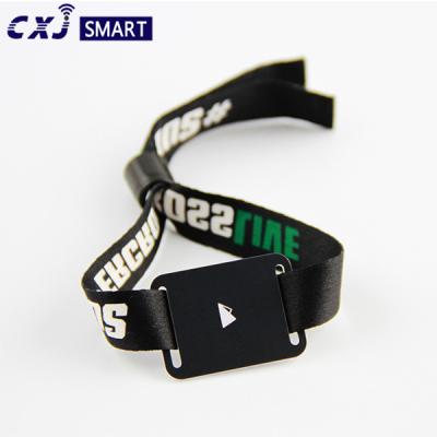 China waterproof / waterproof fabric rfid wristband wristband music festival s50 1k woven rfid band for sale