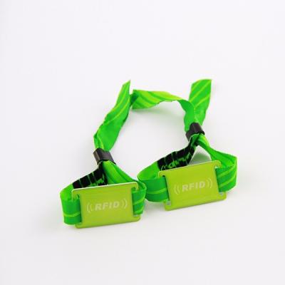 China Waterproof / Waterproof Fabric RFID Wristband For Music Festival Events Woven NFC Wristband for sale