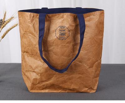 China Recyclable Washable Kraft Paper Packaging Shopping Bag for sale