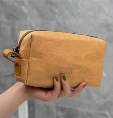 China Recyclable Washable Kraft Paper Handbag Storage Bag for sale