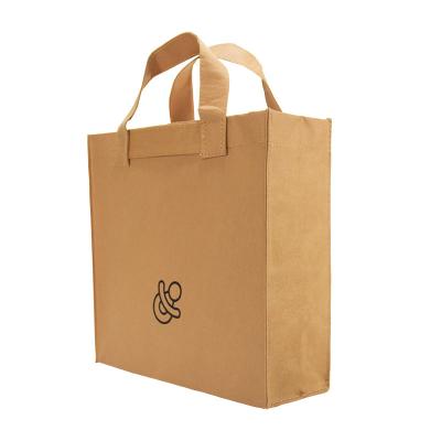 China Recyclable Washable Kraft Paper Packaging Shopping Bag for sale