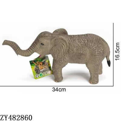 China PVC animal simulation soft toy wild animal figures elephant figurines animal toys for sale