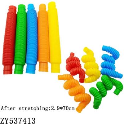 China Finger Toys Decompression Toy Color Stretch Tube Pull and Noise Sensory Tubes for Kids Stretchy Person Toys for sale