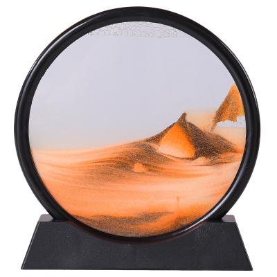 China Home Decoration Art Quicksand Painting Hourglass Modern High End Light Luxury Office Living Room Decoration for sale