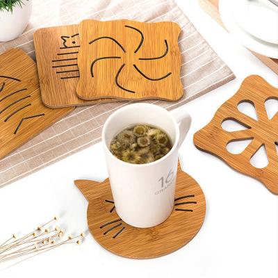 China Wholesale Kitchen Viable Multi Shaped Pot Bowl Dish Plate Wooden Heat Resistant Table Mats Placemat Cup Coasters for sale