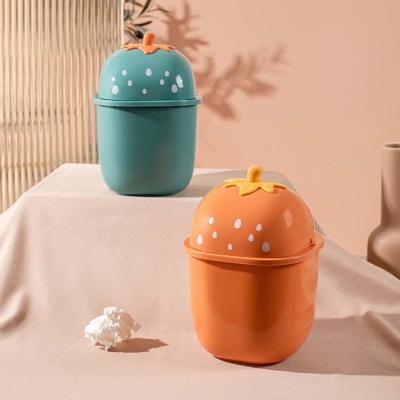 China Mini Desktop Trash Can Rubbish pp viable high quality plastic office kitchen bathroom hotel room plastic trash can for sale