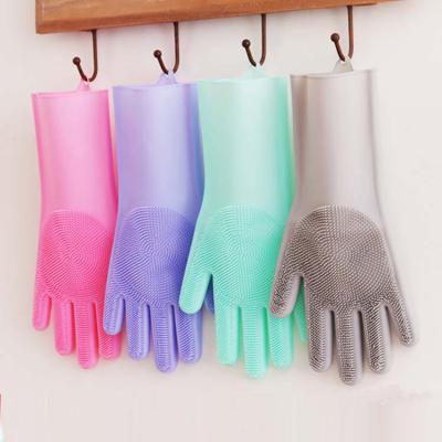 China House Kitchen Dishwashing Gloves Household Laundry Cleaning Silicone Cleaning Multifunctional Magic Dishwashing Gloves for sale