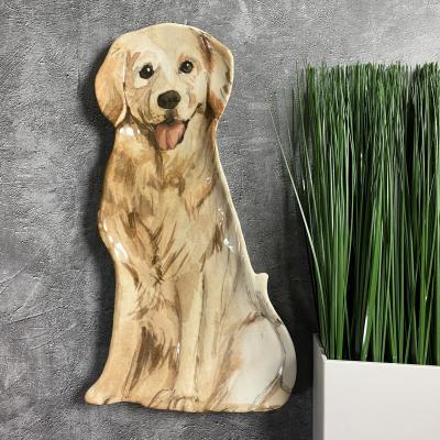 China Sustainable Sandstone Embossed Dog Shape Plate for sale