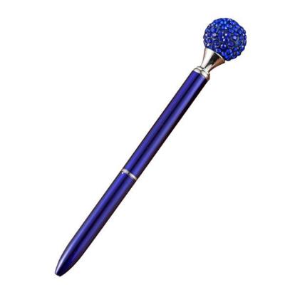 China Promotional Fancy Crystal Ball Pen Glass Diamond Durable Pen With Diamond On Top Of Pen Pen Custom Logo New Design for sale