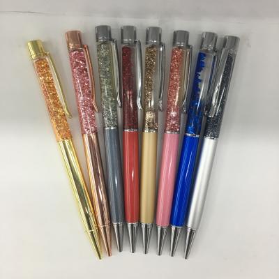 China Factory Promotional Pen Factory Promotional Ball Pen Metal Promotion Oil Pen Color Quicksand Petroleum Pen For Office Gift for sale