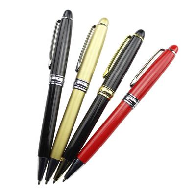 China Promotional Gift Business Pen Hot Price Metal Body High Quality Cheap Metal Body Ballpoint Pens Black Color With Custom Logo for sale