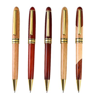 China Promotional Oil Pen Gift Customization Metal Pen Accessories Wooden Pole Ballpoint Pen Mahogany Signature Pen Creative for sale