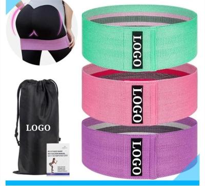 China Durable Custom Logo Printed Yoga Gym Exercise Fitness For Legs Glutes Booty Hip Cloth Resistance Bands for sale