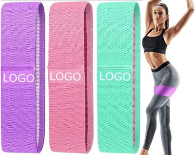 China Durable Custom Logo Printed Yoga Gym Exercise Fitness For Legs Glutes Booty Hip Cloth Resistance Bands for sale