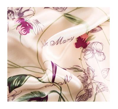 China Pure Natural 100% Pure Silk Fabric Organic Printed Charmeuse Silk Fabric for Dressing or Pillow Case for sale