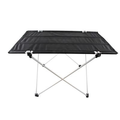 China Outdoor Camping Raising New Folding Table Camping Portable Ultra Light Traveling Picnic Folding Table Outdoor Black Cloth Table for sale