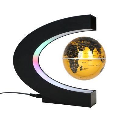 China Floating Home Decoration 4 Inch World Earth Globe Map Led Rotating Floating Globe Magnetic Levitating for sale