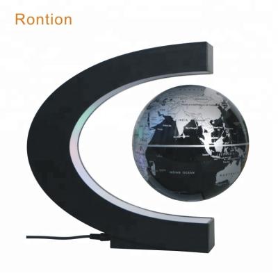 China Air Levitation Magnetic Levitation Rotating Floating Globe With C Shape 6 Inch Base Home Decoration for sale