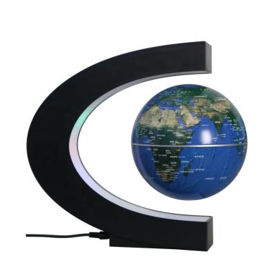 China Air Levitation Magnetic Levitation Rotating Floating Globe With 6 Inch C Shape Desktop Decoration for sale