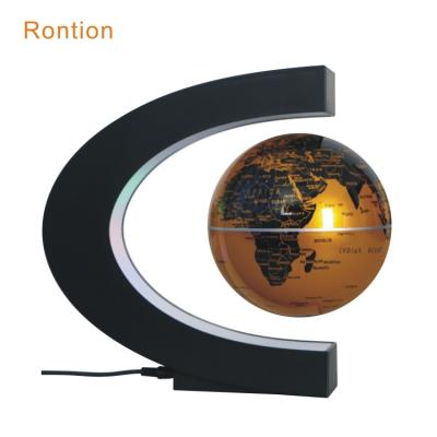 China Air Levitation Rotating Globe World Map With , Floating LED Tellurion C Shape Magnetic Levitation for sale