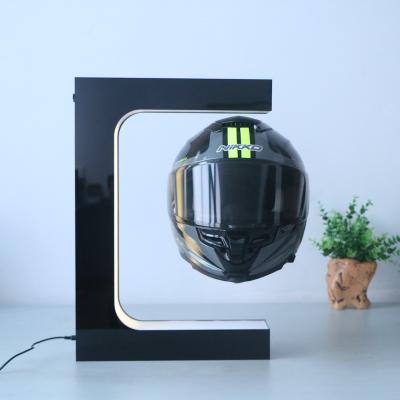 China Displaying 2020 Magnetic Levitating Poster / Goods E Shape Acrylic Customized Helmet Stand for sale