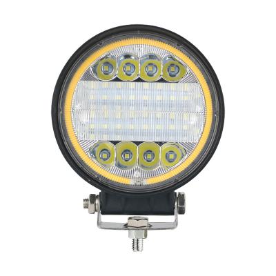 China Offroad Vehicles Car Parts 72w Round Led Work Light Strobe Double Color 4.5inch Led Tractor Light Truck Led Work Lamp for sale