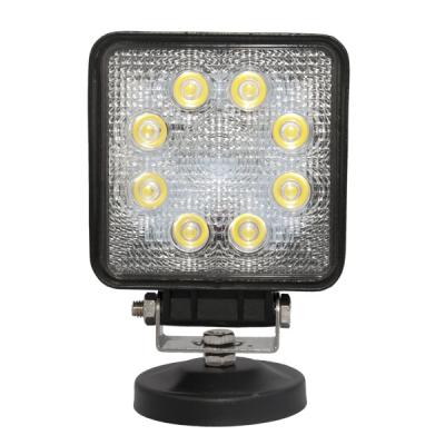 China Offroad Vehicles 4 Inch 1600LM Machinery Square 24v Led Work Lights 6000K LED Work Light 24W IP67 IP68 Waterproof for sale