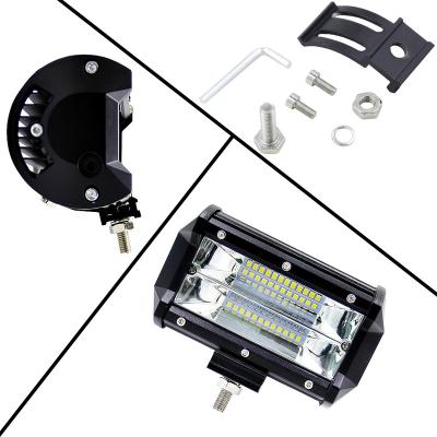 China Off-road vehicles 6000K-white led light bar factory price led lights 24v IP68 waterproof led work light 72w for sale