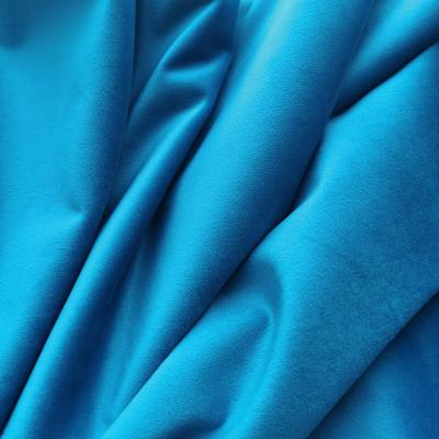 China Shrink-resistant in fast shipping 190gsm 100%polyester soft shiny warp velveteen knitting fabric for dress haute couture for sale