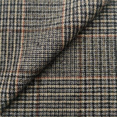 China Anti Pill In Running Fast Shipping 5%Wool 85%polyester 10%other 145cm 520g/m Melton Tartan Tweed Fabric For Overcoat Suit Jacket for sale