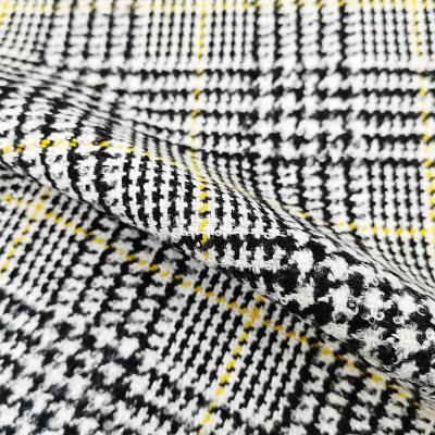 China High Quality Wrinkle Resistant In Stock Fast Shipping Wool Fabric Tweed Techniques Nylon Plaid Acrylic Pattern For Suit Overcoat Pants Dress for sale