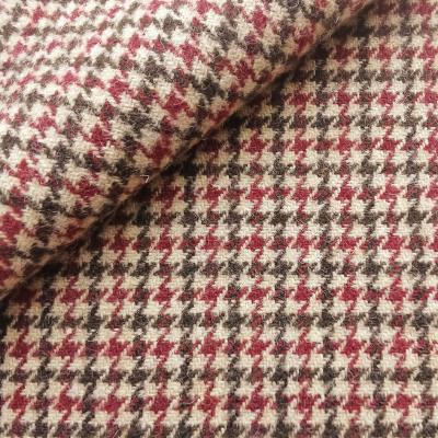 China Anti Pill In Running Fast Shipping 20%Wool 70%polyester 145cm 460g/m Tartan Melton Tweed Fabric For Overcoat Suit Jacket for sale