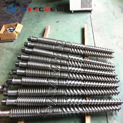 China 38 CrMoAla Cincinnati Extruder Screw and Conical PVC Twin Bar/CM65 Screw and Barrel for sale