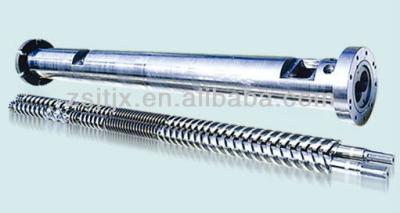 China Pipe Parallel Twin Screw Barrel For Cable And Wires / Twin Screw And Barrel For Plastic Extruder And Rubber Machinery Parts for sale