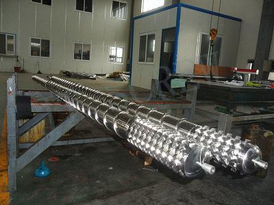 China Bimetal single screw and barrel for HDPE/LDPE/LLDPE/PP/TPU extruder plastic granulating machine ss03 for sale