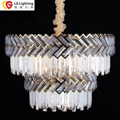 China Modern Factory Outlet Modern  Lighting Decoration Luxury Designer Crystal Chandelier For Living Room Hotel Restaurant gold gray crystal for sale