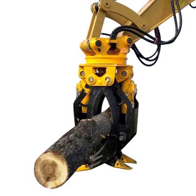 China Hydraulic Farms Mini Excavator Rotating Wood Stone Grab Grapple Rock Grab Excavator Grapple for sale